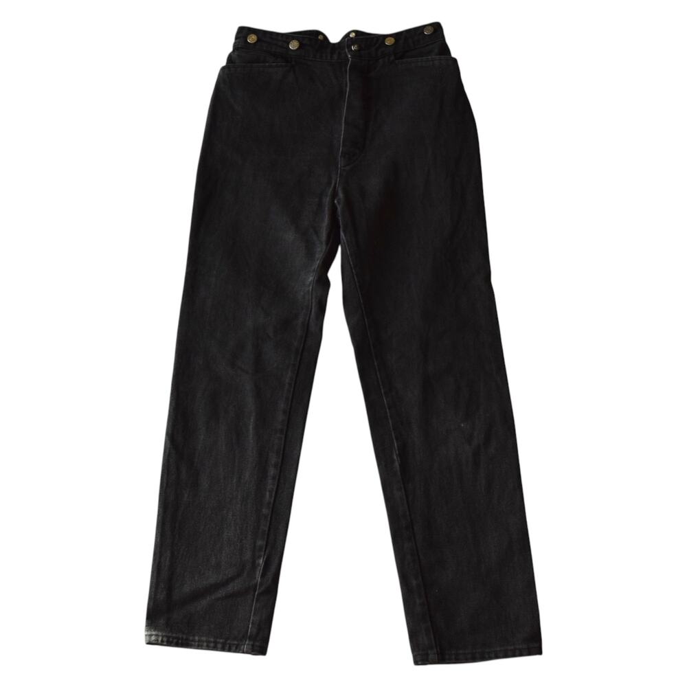 Scully Wahmaker Saddle Seat Western Jeans - Cinch Back Black Canvas Pants